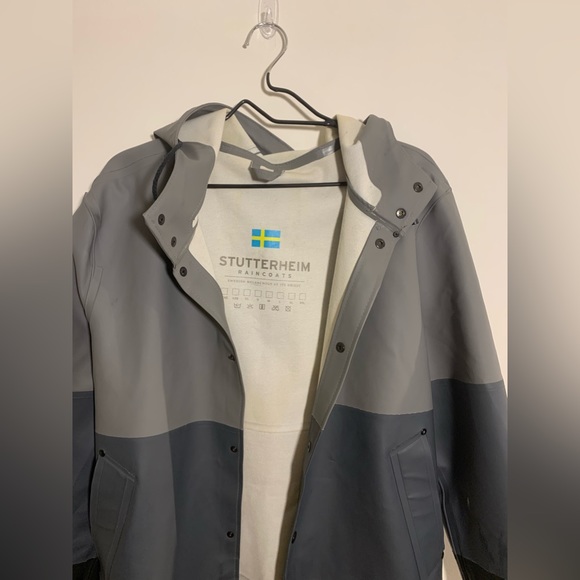COPY - STUTTERHEIM THREE SHADES OF GRAY RAIN COAT Size S - Picture 3 of 6